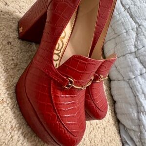 NWOT Sam Edelman Loafer Platform Heels 8.5